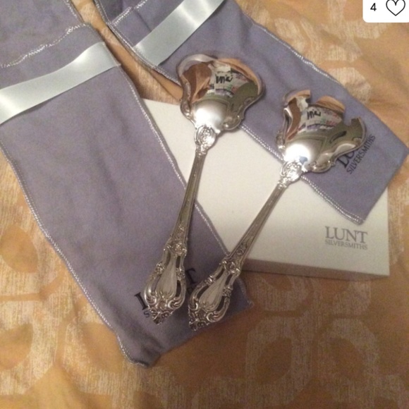 Lunt Sterling Eloquence Salad Set, 1953 NEVER USED - Picture 2 of 7